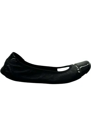 Prada Sko, Dame, Sort, 36 EU, Læder, Elegante Ballerina Sko