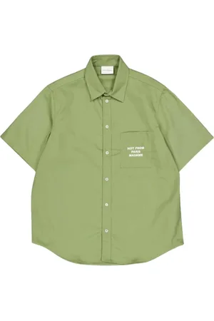 Drôle de Monsieur Skjorte, Herre, Grøn, L, Bomuld, Kortærmet Logo T-shirt