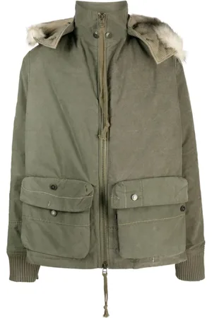 GREG LAUREN Jakke, Herre, , XL, Uld, Polstret Jakke med Aftagelig Hætte