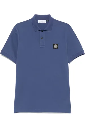 Stone Island Top, Herre, Blå, XL, Uld, Stilfulde T-shirts og Polos