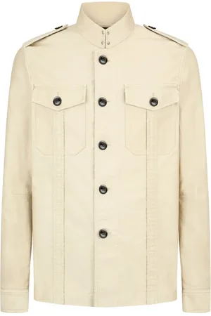 Tom Ford Jakke, Herre, , 2XL, Bomuld, Sandfarvet Jakke