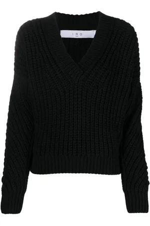 IRO Strik, Dame, Sort, S, Uld, Sort Uld Casual Sweater