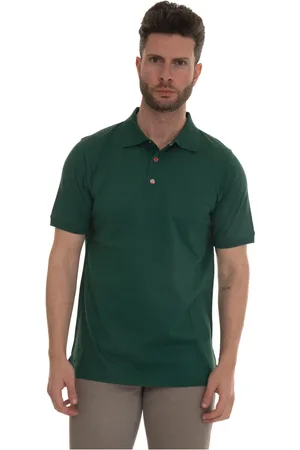 Kiton Top, Herre, Grøn, L, Bomuld, Kortærmet poloshirt