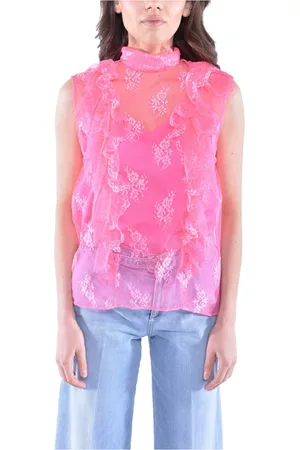 Pinko Bluser & Skjorter, Dame, Lyserød, XS, Polyester, Floral Lace Top
