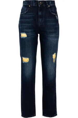 Pinko Jeans, Dame, Blå, W28, Bomuld, Sissy 5 Slim Straight Jeans