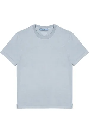 Prada Top, Dame, Blå, M, Kortærmet rund hals T-shirt