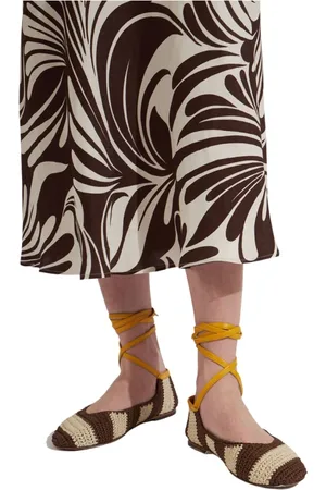 La DoubleJ Sko, Dame, Flerfarvet, 41 EU, Raffia Twist Ballerina Sko