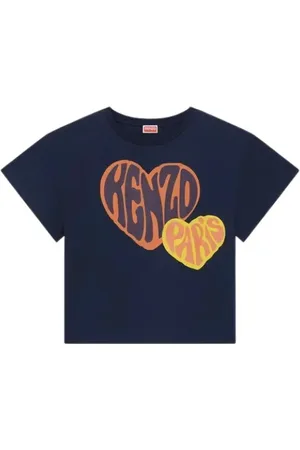 Kenzo Top, Dame, Sort, S, Bomuld, Heart Oversize T-Shirt Polos