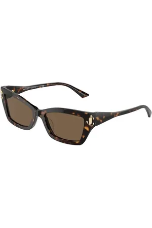 Jimmy Choo Tilbehør, unisex, Brun, 55 MM, Uld, Stilfulde solbriller