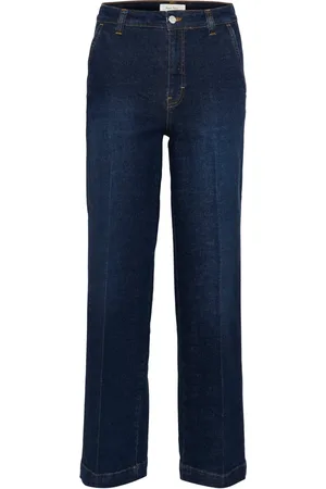 Part Two Jeans, Dame, Blå, W34, Denim, Mørke Vintage Denim Wide Leg Jeans