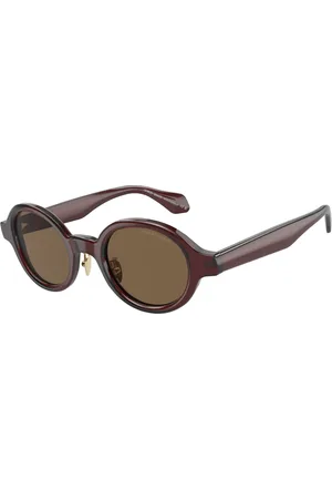 Giorgio Armani Tilbehør, Herre, Brun, 46 MM, Uld, Stilfulde Solbriller Ar8205 Sort