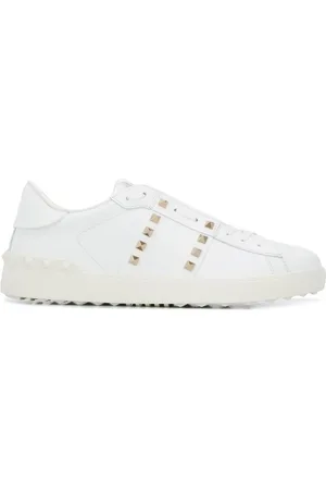 VALENTINO GARAVANI Sko, Herre, Hvid, 43 1/2 EU, Læder, Hvide Sneakers