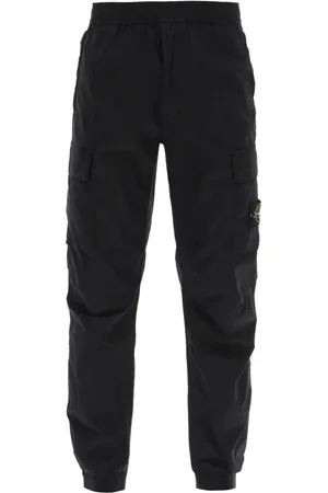 Stone Island Bukser, Herre, Sort, W31, Bomuld, Regular Tapered Sweatpants