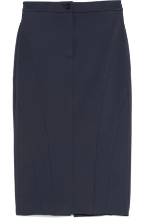Pinko Nederdel, Dame, Blå, XS, Bomuld, Regina Skirt