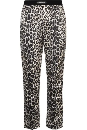 Tom Ford Bukser, Herre, Brun, XL, Uld, Logo-Waist Slip-On Bukser