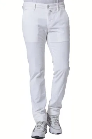 Jacob Cohen Bukser, Herre, Hvid, W31, Bomuld, Hvide Cordfløjls Slim Fit Bukser