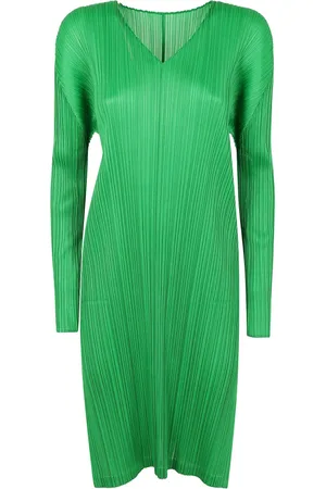 Issey Miyake Kjole, Dame, Grøn, 2XL, Februar Skjorte i Månedlige Farver
