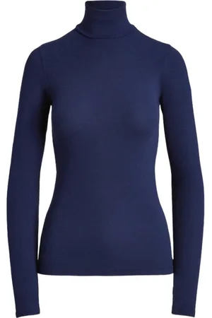 Ralph Lauren Strik, Dame, Blå, M, Langærmet turtleneck sweater
