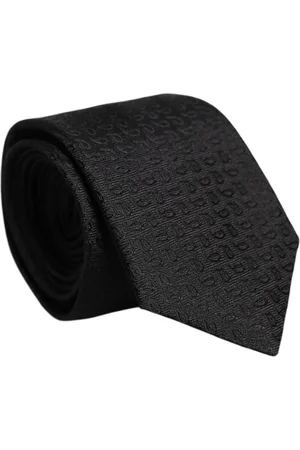 Dolce & Gabbana Tilbehør, Herre, Sort, ONE SIZE, Luksus Silke Mønstret Slips