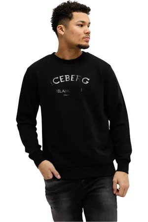 Iceberg Sweathshirts & Hoodies, Herre, Sort, XL, Bomuld, 5C Felpa E010 Sweater