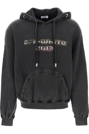 OFF-WHITE Sweathshirts & Hoodies, Herre, Grå, M, Bomuld, Bacchus Print Hoodie