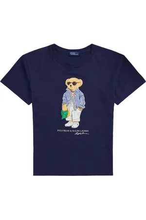 Ralph Lauren Top, Dame, Blå, M, Bomuld, Polo Bear Cotton Tee