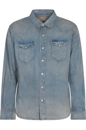 Ralph Lauren Skjorte, Herre, Blå, S, Denim, Western Denim Skjorte