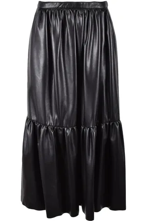 Pinko Nederdel, Dame, Sort, L, Læder, Asterismo 1 Skirt