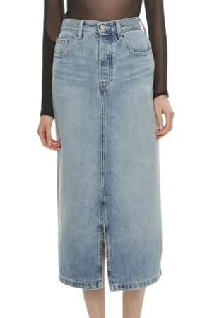 Tommy Hilfiger Nederdel, Dame, Blå, S, Denim, Denimnederdel