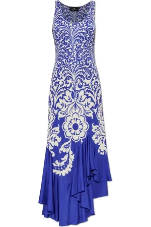 Etro Kjole, Dame, Lilla, XS, Asymmetrisk skåret kjole