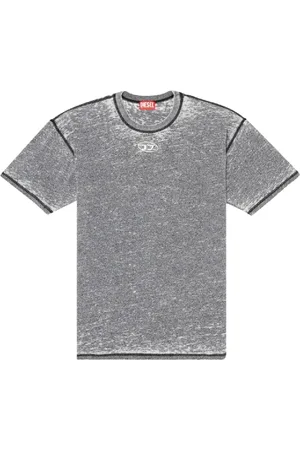 Diesel Top, Herre, Grå, L, Bomuld, Moderne T-shirt til afslappede udflugter