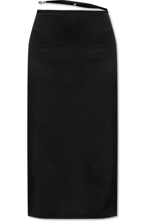 Jacquemus Nederdel, Dame, Sort, M, Satin, Notte Satin Skirt
