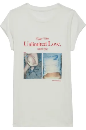 Zadig & Voltaire Top, Dame, Hvid, XS, Bomuld, T-Shirt Photoprint Bianca