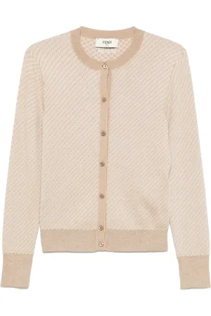 Fendi Strik, Dame, , XS, Uld, Ikonisk Micro FF Jacquard Sweater