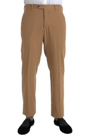 Prada Bukser, Herre, , 2XL, Cashmere, Cashmere Straight Fit Dress Pants