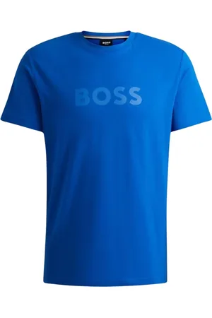 HUGO BOSS Top, Herre, Blå, S, Bomuld, Casual T-shirt