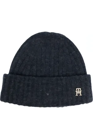 Tommy Hilfiger Tilbehør, Dame, Blå, ONE SIZE, Uld, Modern Fluffy Beanie