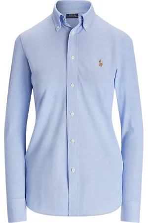 Ralph Lauren Bluser & Skjorter, Dame, Blå, M, Bomuld, Casual Skjorte