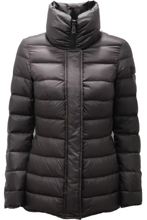 Peuterey Jakke, Dame, Sort, XL, Uld, Højhalset jakke med forlommer