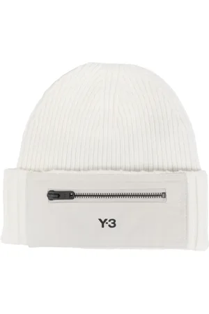 Y-3 Tilbehør, Dame, Hvid, ONE SIZE, Uld, Cap med lomme
