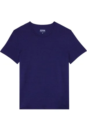Vilebrequin Top, Herre, Blå, L, Linned, Solid T-shirt i linnedjersey Unisex