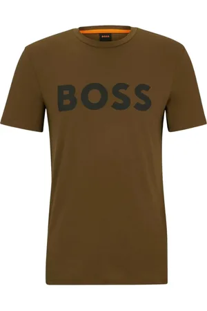 HUGO BOSS Top, Herre, Brun, S, Bomuld, Thinking T-shirt