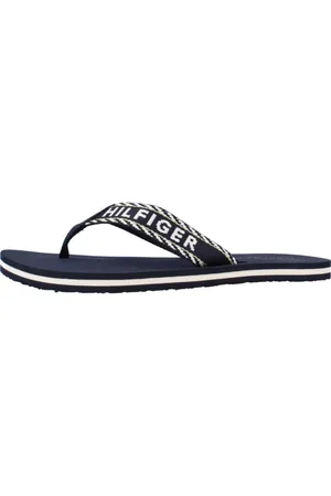 Tommy Hilfiger Sko, Dame, Blå, 36 EU, Uld, Stilfulde sommersandaler