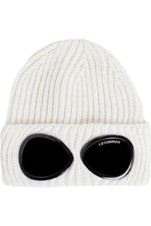 C.P. Company Tilbehør, Herre, Hvid, ONE SIZE, Uld, Blød Merino Uld Beanie
