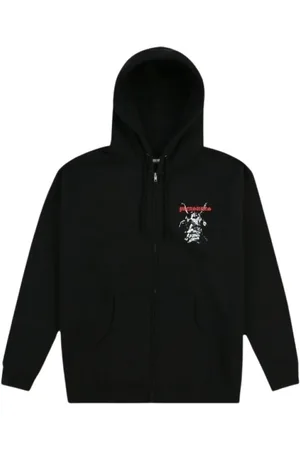 Pleasures Sweathshirts & Hoodies, Herre, Sort, L, Uld, Sort Zip Hoodie - Stilfuld og alsidig