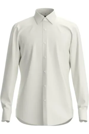 HUGO BOSS Skjorte, Herre, Hvid, L, Bomuld, Hank Kent C1 214 Skjorte
