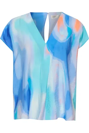 INWEAR Top, Dame, Flerfarvet, S, Nylon, Abstrakt Print Top Bluse
