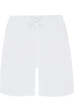 Vilebrequin Shorts, Dame, Hvid, S, Bomuld, Skildpaddesyede bomuldsshorts til kvinder