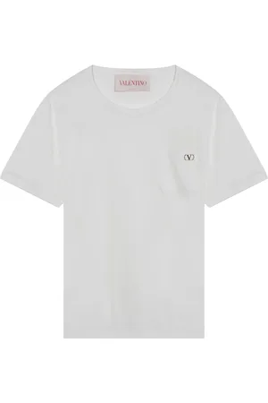 VALENTINO GARAVANI Top, Herre, Hvid, S, Kortærmet Rund Hals T-Shirt