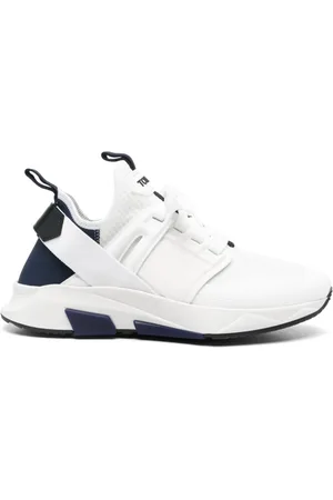 Tom Ford Sko, Herre, Hvid, 41 EU, Bomuld, Jago Sneakers
